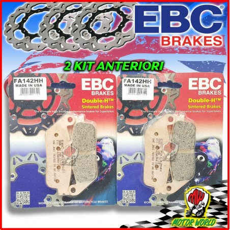 KIT PASTIGLIE FRENO ANTERIORI EBC HH SINTERIZZATE HONDA VFR 750 F 1991 1992 1993