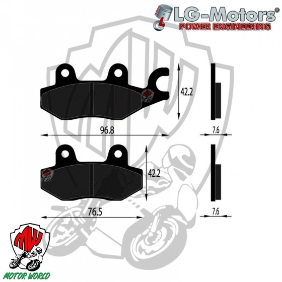 PASTIGLIE FRENO ANTERIORI LG-MOTORS PER KYMCO Agility City + 125 i 2019