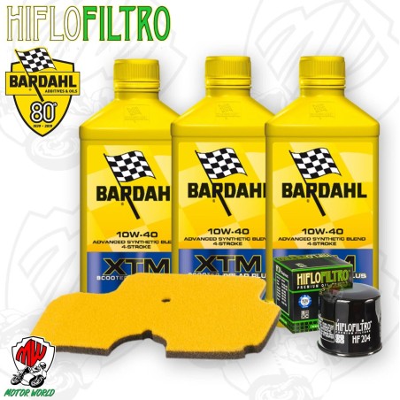 Kit tagliando Olio BARDAHL XTM 10W40 + Filtri KAWASAKI ER-6F 650 2006