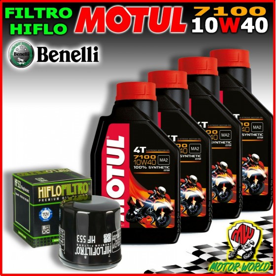 MF3182 - Kit Tagliando Filtro Aria Olio Motul 5100 10W40 per Benelli TRK  502 X