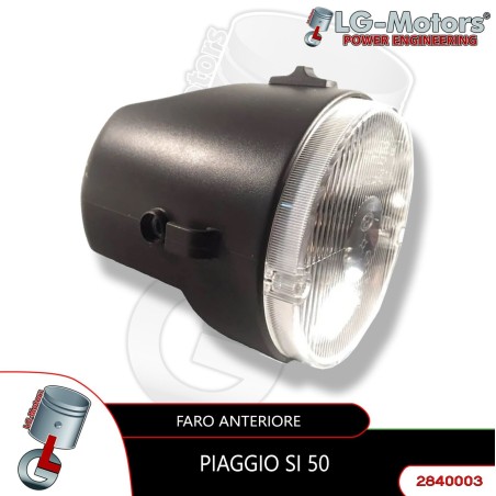 FARO FANALE GRUPPO OTTICO ANTERIORE ABS NERO PIAGGIO SI FL MONO VARIATORE