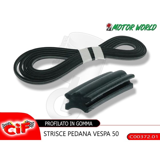 PROFILO GOMMA STRISCE PEDANA VESPA VNA VNB PIAGGIO C00372