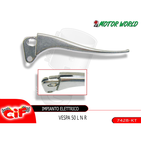 LEVA FRENO E FRIZIONE CROMATA CON FRESATURA PIAGGIO VESPA GS 50 125 150 160