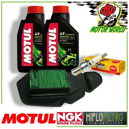 KIT TAGLIANDO OLIO MOTUL 5000 + FILTRO CANDELA HONDA PCX 150 2012 2013 2014 2015