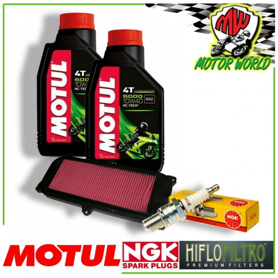 KIT TAGLIANDO OLIO MOTUL 5000 + FILTRO CANDELA KYMCO Xciting I R 300 2008 2009