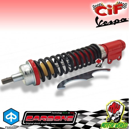 AMMORTIZZATORE REGOLABILE ANTERIORE CARBONE ROSSO/NERO VESPA PK 50 XL RUSH N HP