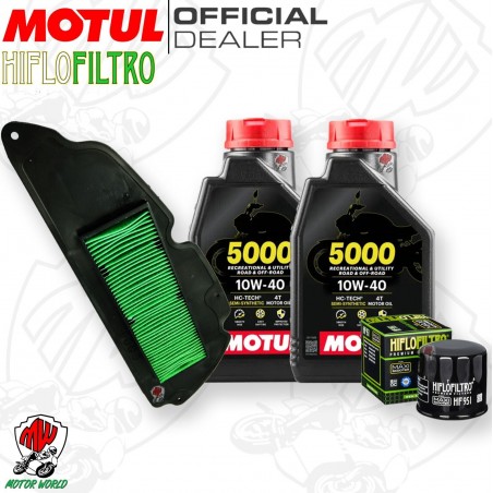 Kit tagliando Olio Motul + Filtri HONDA SH 300 I ABS 2017 2018 2019