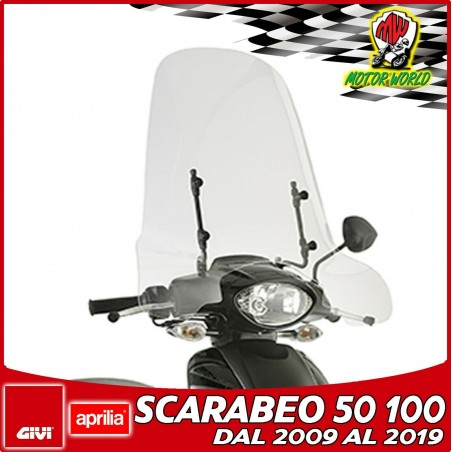 CUPOLINO PARABREZZA PARAVENTO COMPLETO GIVI APRILIA SCARABEO 50 100 2019