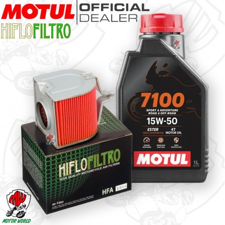 Kit tagliando Olio Motul 7100 15W50 + Filtro Honda CN 250 Helix 1986 - 2007