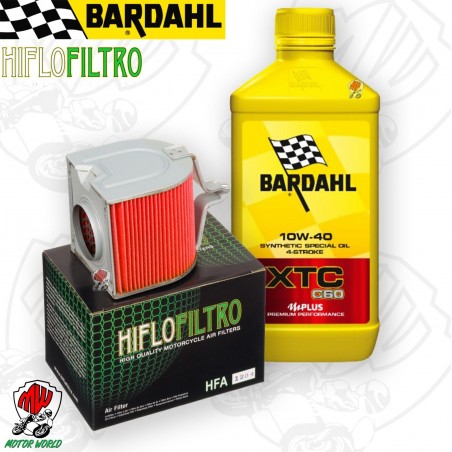 Kit tagliando Olio BARDAHL XTC 10W40 + Filtro Honda CN 250 Helix 1986 - 2007