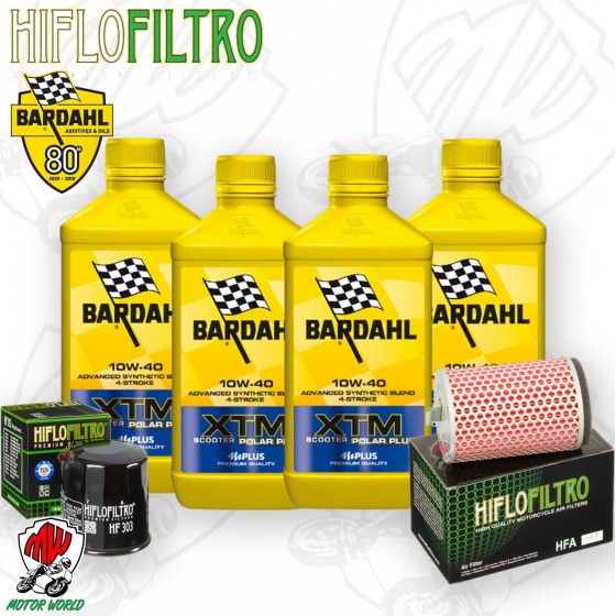 Kit tagliando Olio BARDAHL XTM 10W40 + Filtri Honda CB 400 Super Four 1992 1998