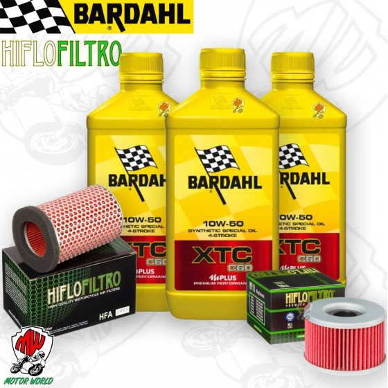 Kit tagliando Olio BARDAHL XTC 10W40 + Filtri HONDA CB 350 S 1986 - 1988