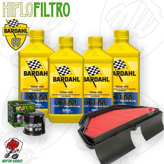 Kit tagliando Olio BARDAHL XTM 10W40 + Filtri PER HONDA CBR 600 F 2001 2007