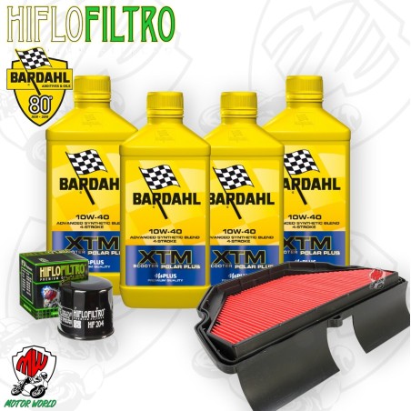 Kit tagliando Olio BARDAHL XTM 10W40 + Filtri PER HONDA CBR 600 F 2001 2007