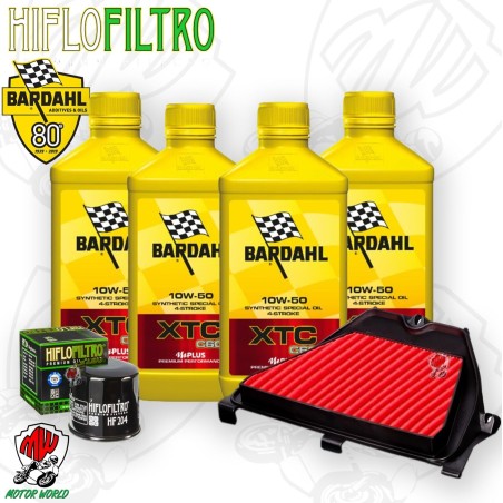 Kit tagliando Olio BARDAHL XTC 10W50 + Filtri HONDA CBR 600 RR 2003 2006