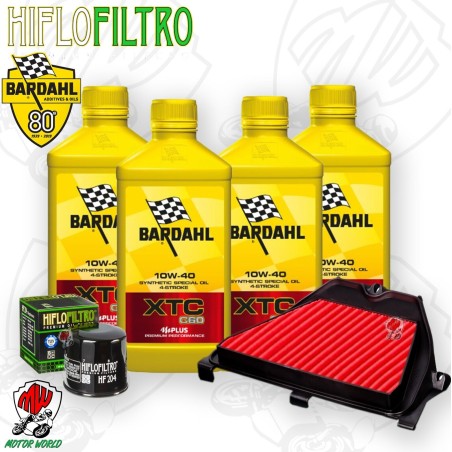 Kit tagliando Olio BARDAHL XTC 10W40 + Filtri HONDA CBR 600 RR 2003 2006