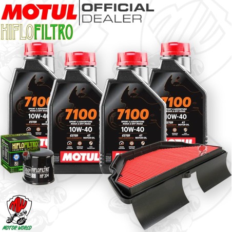 Kit tagliando Olio Motul 7100 10W40 + Filtri PER HONDA CBR 600 F 2001 2007