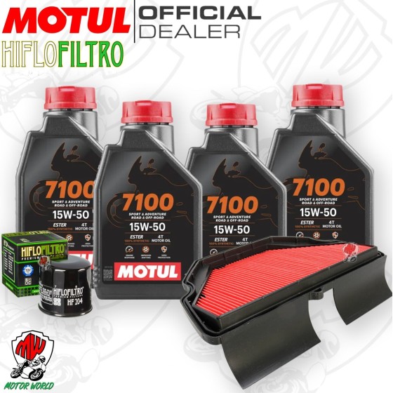 Kit tagliando Olio Motul 7100 15W50 + Filtri PER HONDA CBR 600 F 2001 2007