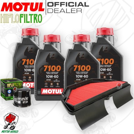 Kit tagliando Olio Motul 7100 10W60 + Filtri PER HONDA CBR 600 F 2001 2007