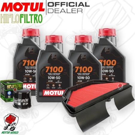 Kit tagliando Olio Motul 7100 10W50 + Filtri PER HONDA CBR 600 F 2001 2007