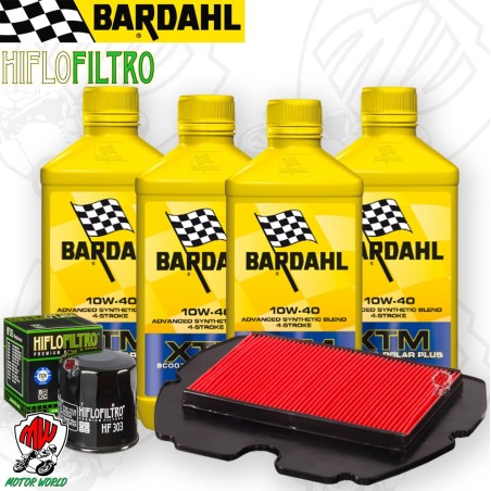 Kit tagliando Olio BARDAHL XTM 10W40 + Filtri HONDA CBR 600 F F2 1991 1992 1993