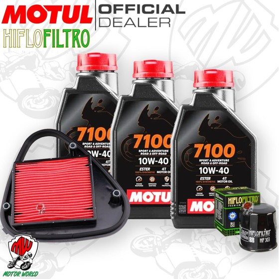 Kit tagliando Olio Motul 7100 10W40 + Filtri HONDA VT 600 C Shadow ALL 1988 1997