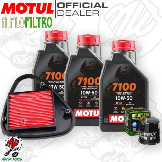 Kit tagliando Olio Motul 7100 10W50 + Filtri HONDA VT 600 C Shadow ALL 1988 1997