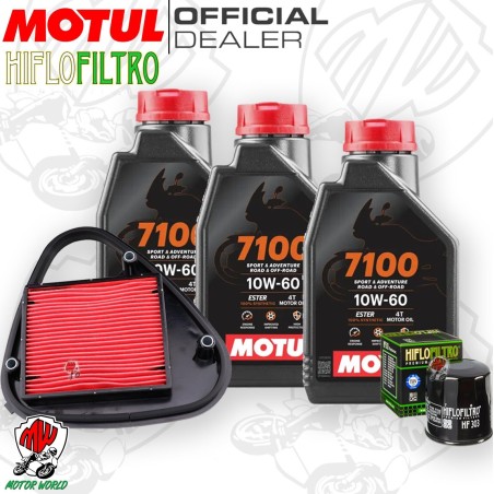 Kit tagliando Olio Motul 7100 10W60 + Filtri HONDA VT 600 C Shadow ALL 1988 1997