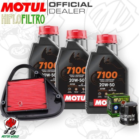 Kit tagliando Olio Motul 7100 20W50 + Filtri HONDA VT 600 C Shadow ALL 1988 1997