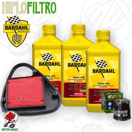 Kit tagliando Olio BARDAHL XTC 10W40 + Filtri HONDA VT 600 C Shadow ALL 1988