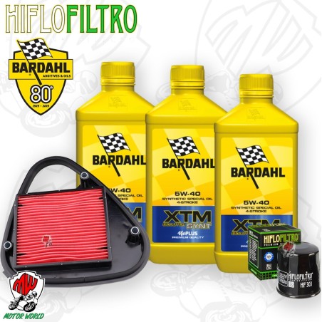 Kit tagliando Olio BARDAHL XTM 5W40 + Filtri HONDA VT 600 C Shadow ALL 1988