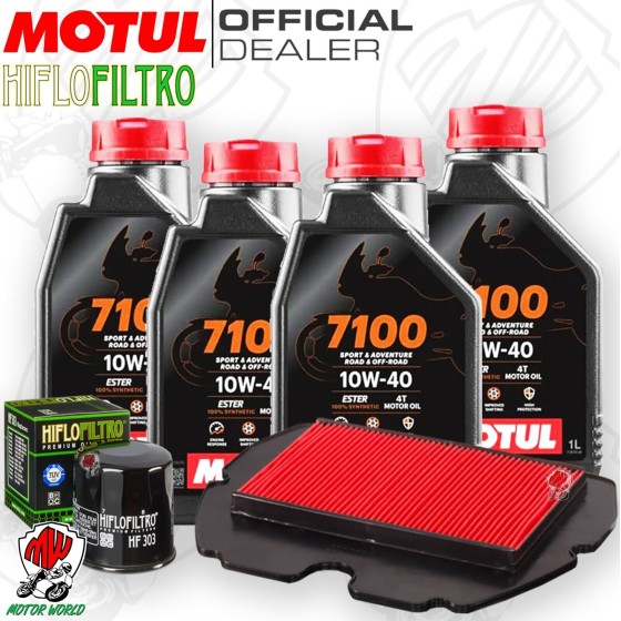 Kit tagliando Olio Motul 7100 10W40 + Filtri HONDA CBR 600 F F2 1991 1992 1993