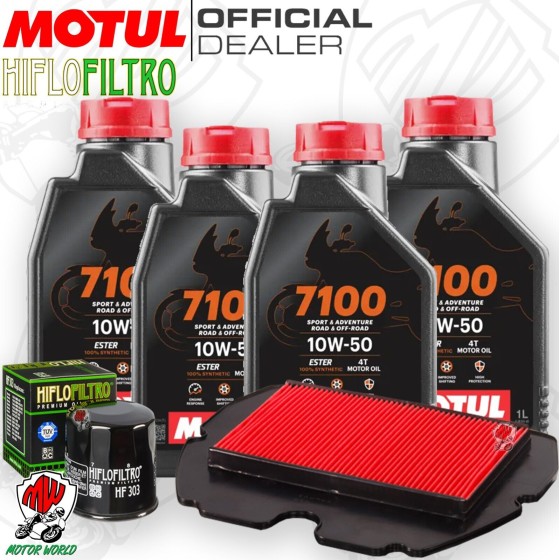 Kit tagliando Olio Motul 7100 10W50 + Filtri HONDA CBR 600 F F2 1991 1992 1993