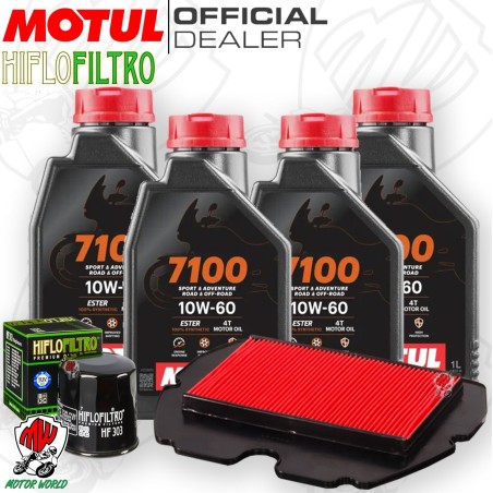 Kit tagliando Olio Motul 7100 10W60 + Filtri HONDA CBR 600 F F2 1991 1992 1993