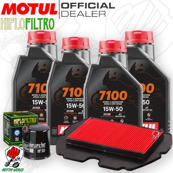 Kit tagliando Olio Motul 7100 15W50 + Filtri HONDA CBR 600 F F2 1991 1992 1993