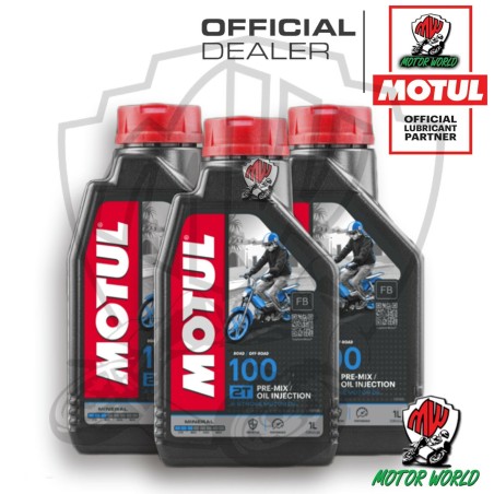 KIT 3 LT LITRI OLIO MISCELA 2T MOTUL DECESPUGLIATORE MOTOSEGA MINERALE JASO FB