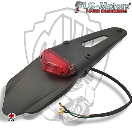 Porta targa Universale + Luce Stop + Luce targa LED MOTO ENDURO