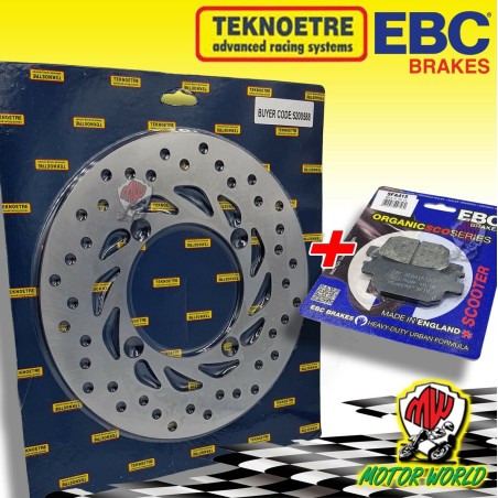 KIT DISCO + PASTIGLIE FRENO POSTERIORE HONDA SH 150 START & STOP ABS 2019