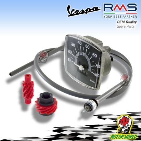 GRUPPO COMPLETO CONTACHILOMETRI + KIT FILO E ROCCHETTI PIAGGIO VESPA 50 SPECIAL