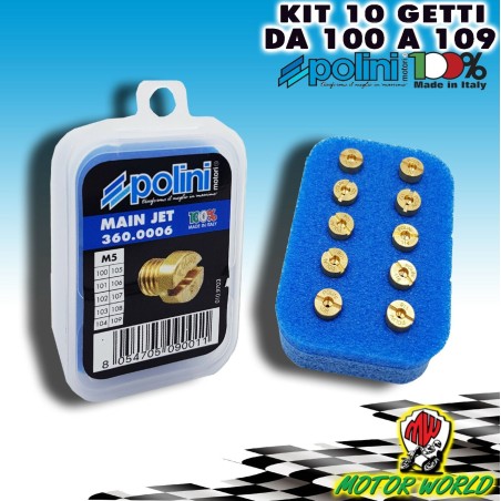 POLINI CARBURATORE principale düsenset POLINI 5mm per Dellorto carburatore