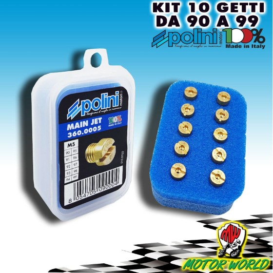 POLINI SET 10 GETTI MASSIMO CARBURATORE DELL'ORTO 90 - 99