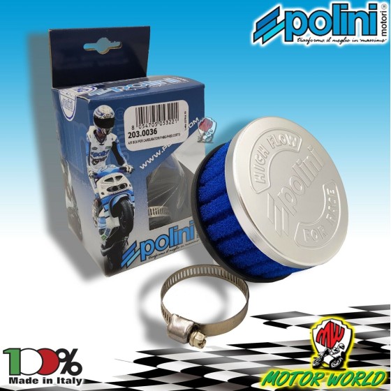 POLINI 203.0036 FILTRO ARIA AIR BOX PER CARBURATORI PHBG-PHBD CORTO