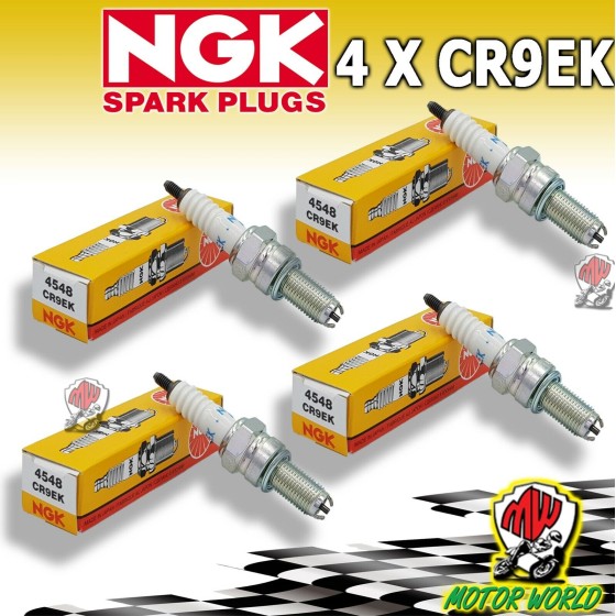 KIT 4 CANDELE NGK CR9EK YAMAHA YZF R1 1000 2004 2005 2006 2007 2008