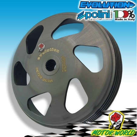 250.025 CAMPANA FRIZIONE POLINI EVO2 D.107 VESPA 50 4T SPRINT 3V iGET E4