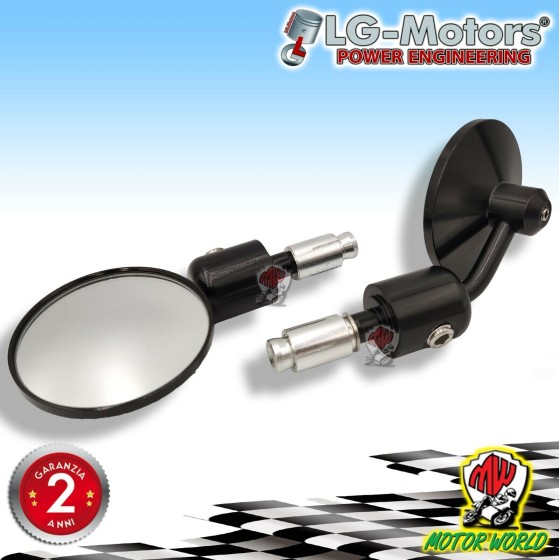 22 mm Specchi moto universale Maniglia Bar End Retrovisore Specchietti laterali