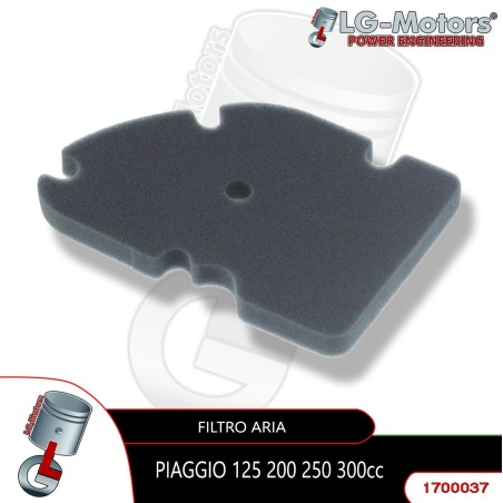 FILTRO ARIA SPUGNA R.O. 8319970P PER PIAGGIO VESPA GTS 300 SUPER 2008 2009 2010