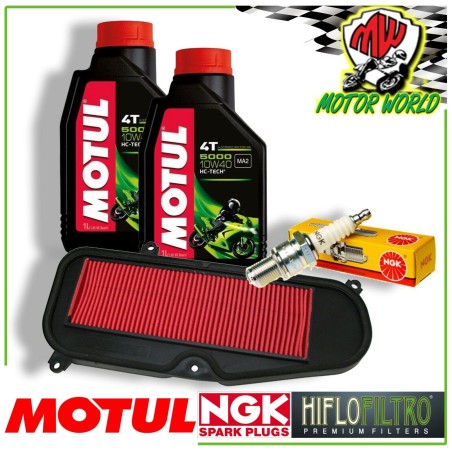 KIT TAGLIANDO OLIO MOTUL 5000 + FILTRO CANDELA KYMCO Dink LX 150 1998 1999 2000