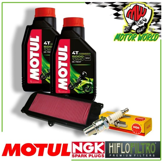 KIT TAGLIANDO OLIO MOTUL 5000 + FILTRO CANDELA KYMCO Grand Dink 250 2008 2009