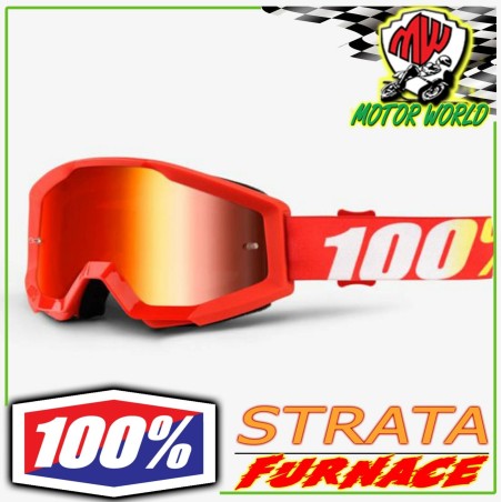 MASCHERINA OCCHIALI MASCHERA 100% STRATA A SPECCHIO OFF ROAD MOTO CROSS ENDURO