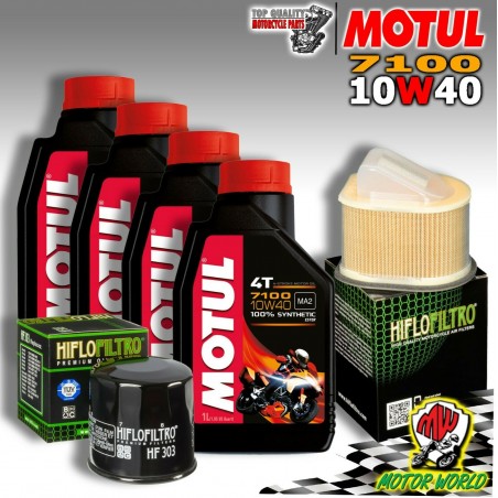 KIT TAGLIANDO OLIO MOTUL 7100 10W40 + FILTRI KAWASAKI Z 800 Z800 2015 2016